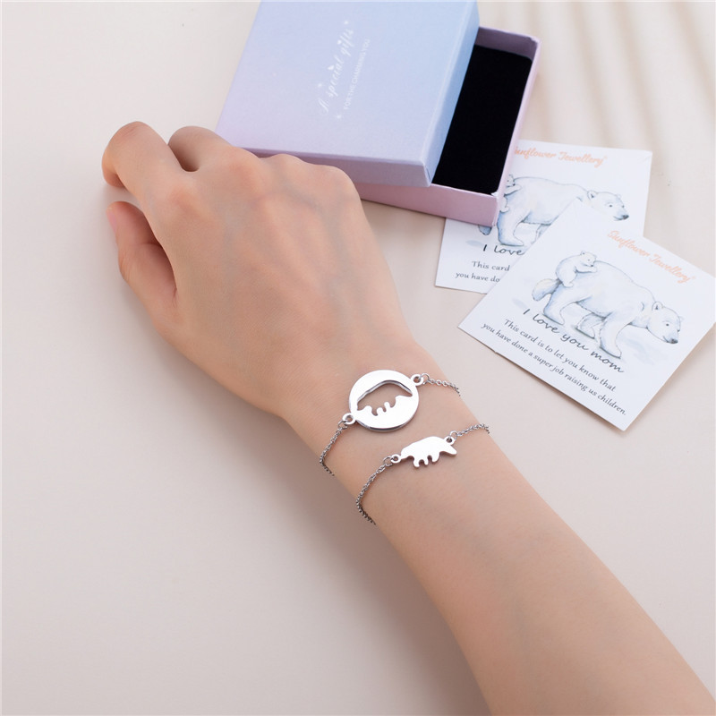 stainless steel Polar Bear bracelet