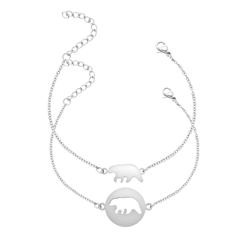 stainless steel Polar Bear bracelet