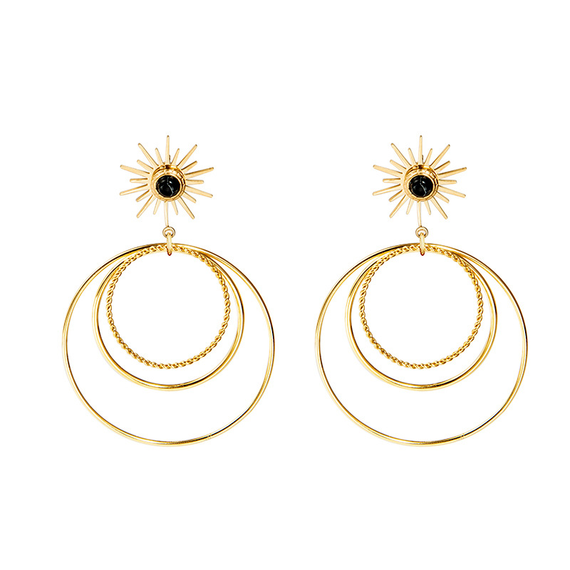 stainless steel circle earrings