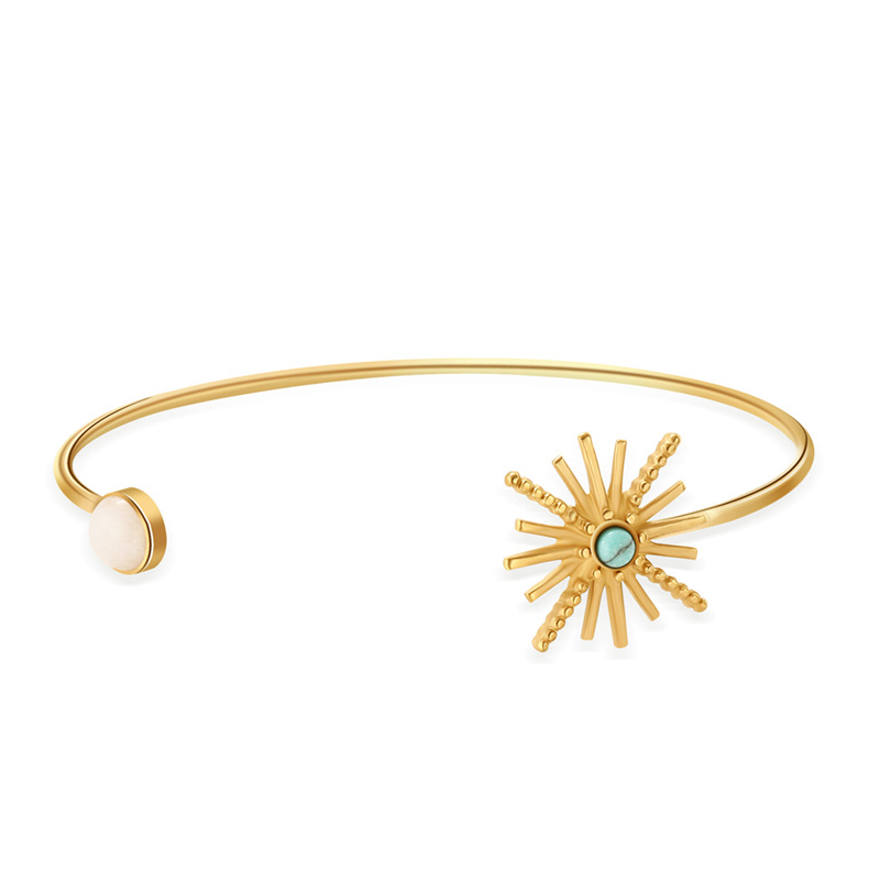 stainless steel flower bangle