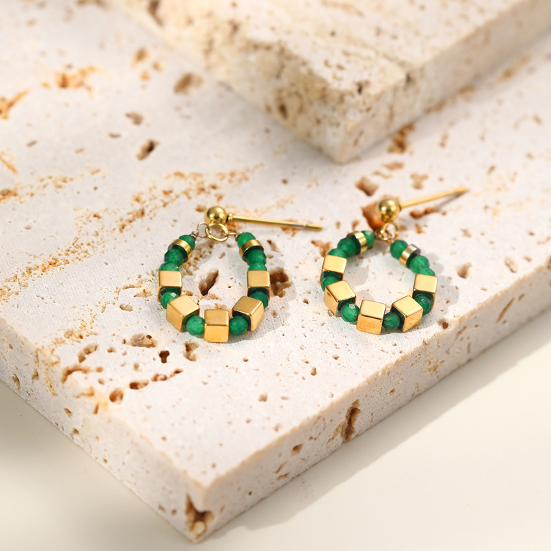 stainless steel circle earrings