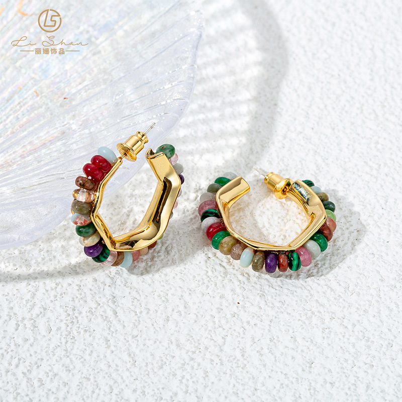 stainless steel circle earrings