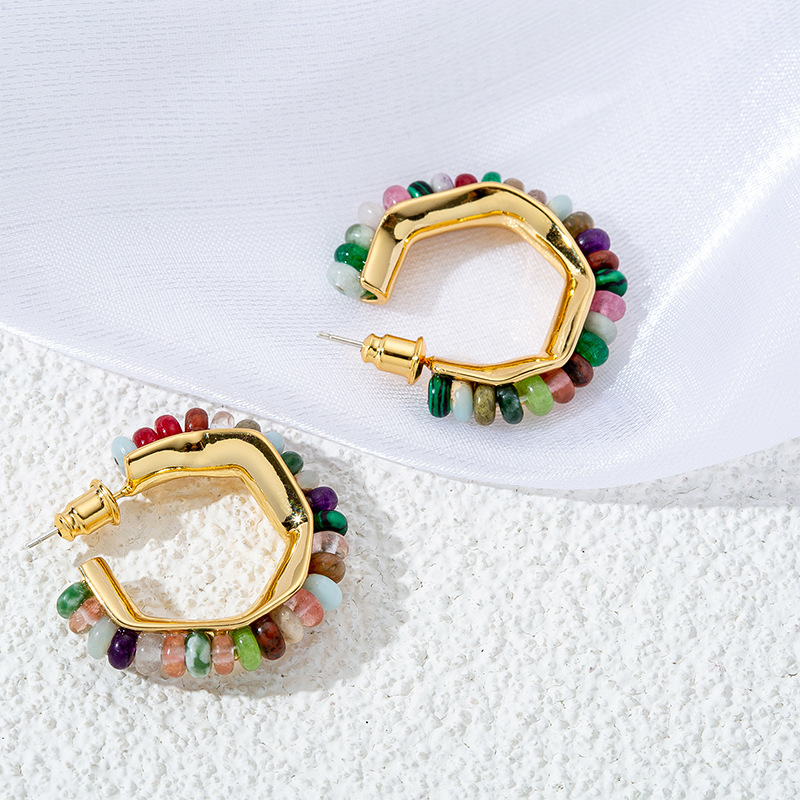 stainless steel circle earrings