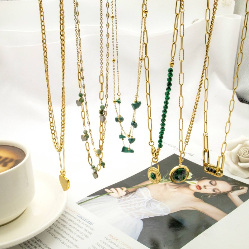 stainless steel circle necklace