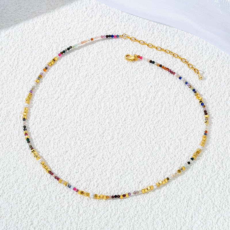stainless steel circle necklace