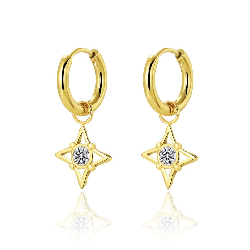 stainless steel circle earrings