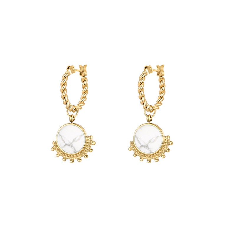 stainless steel circle earrings