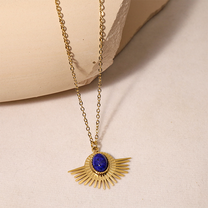 stainless steel  sector earrings necklace jewelry sets