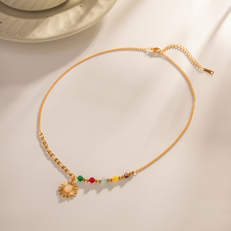 stainless steel circle necklace