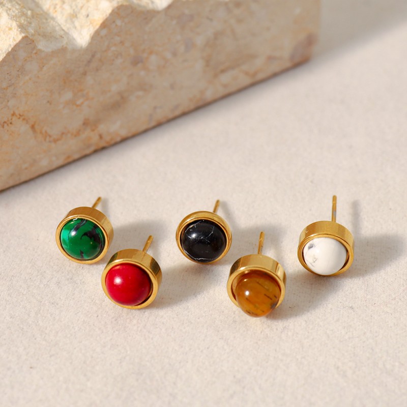 stainless steel circle earrings