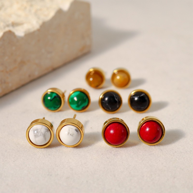 stainless steel circle earrings