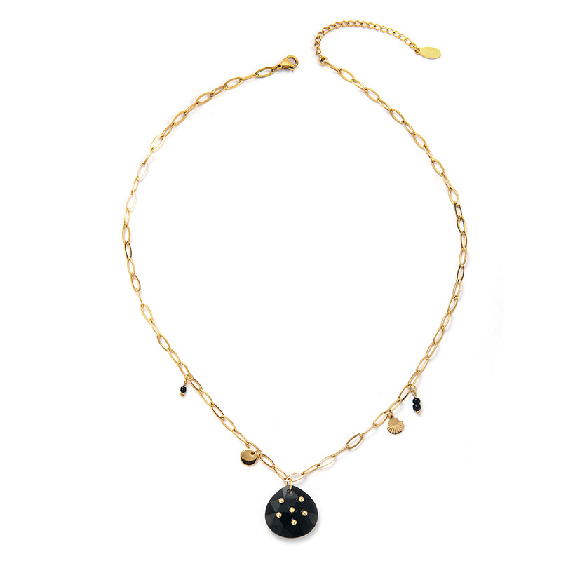 stainless steel circle necklace