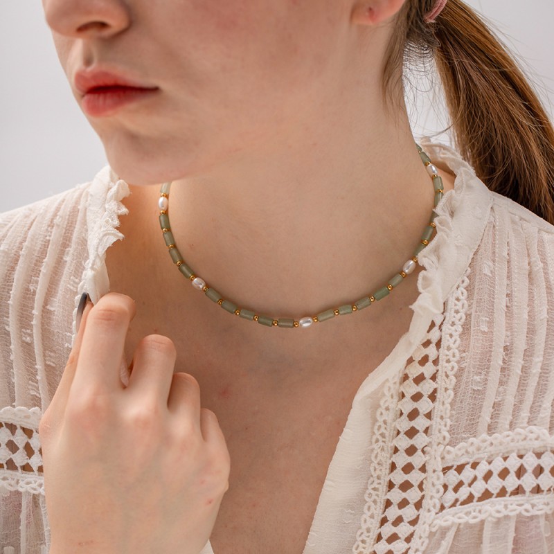 stainless steel circle necklace