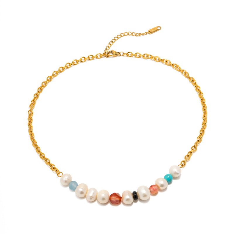 stainless steel circle necklace
