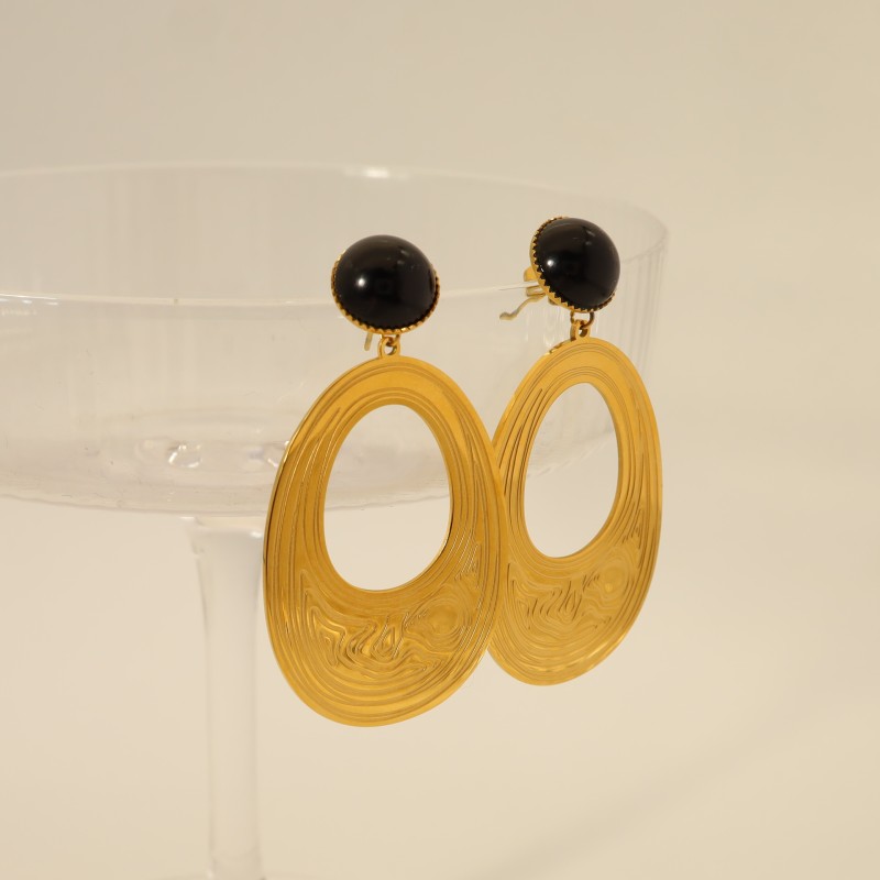 stainless steel circle earrings