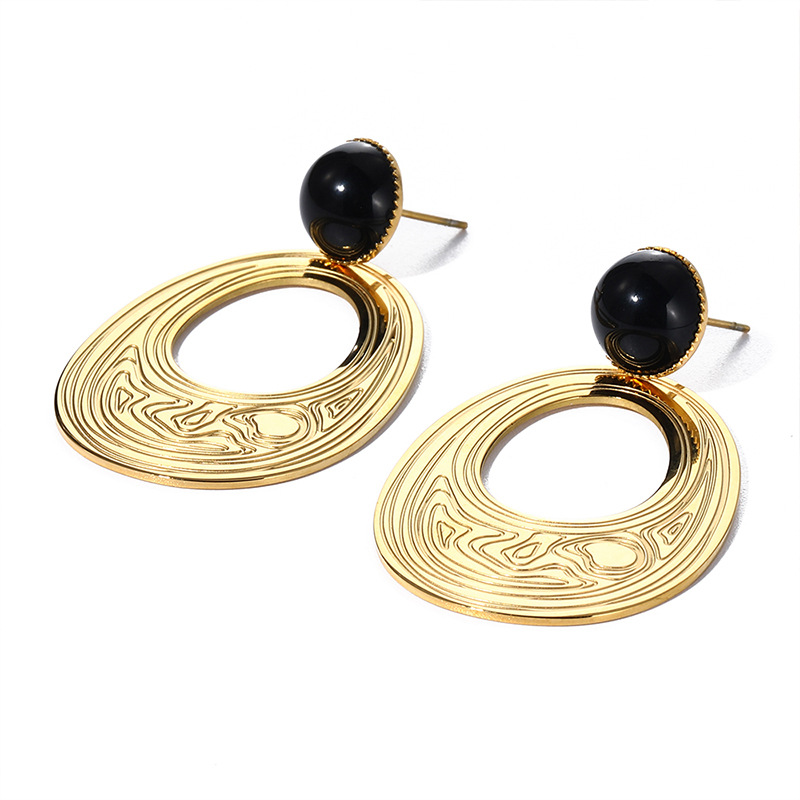 stainless steel circle earrings