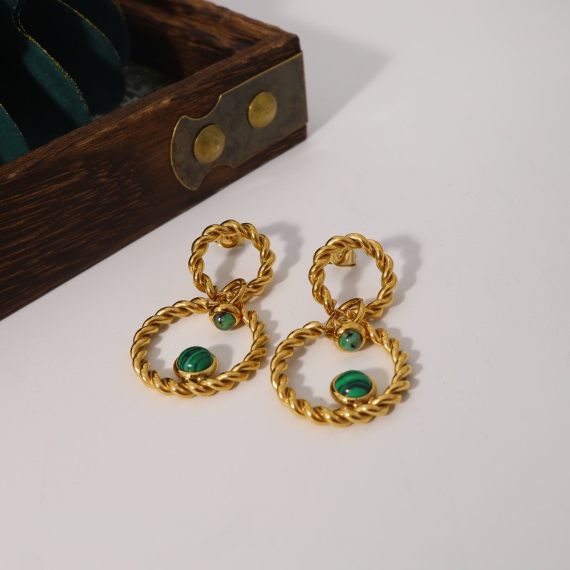 stainless steel circle earrings