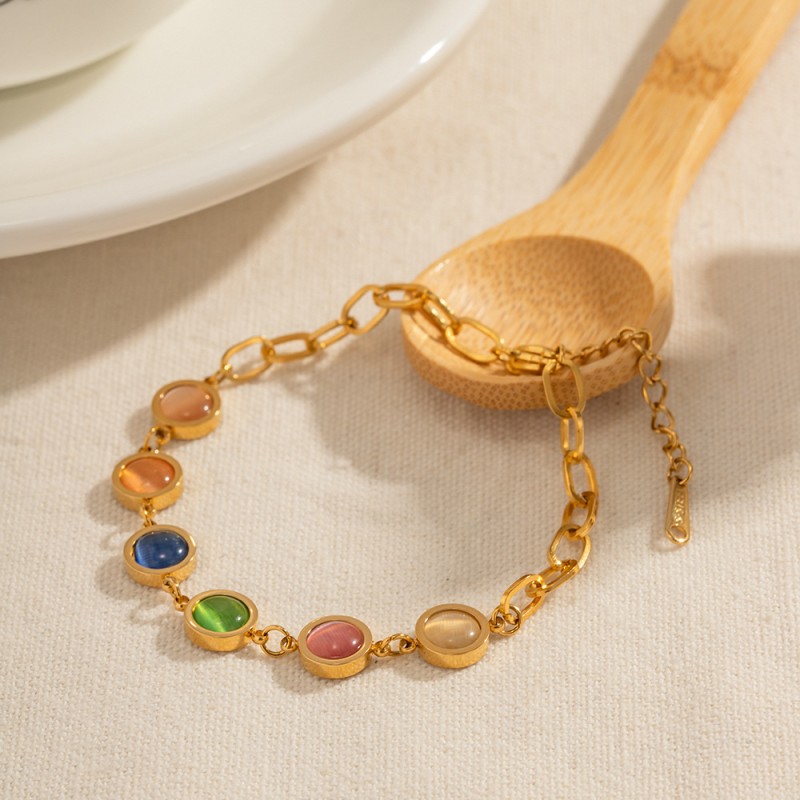 stainless steel circle bracelet