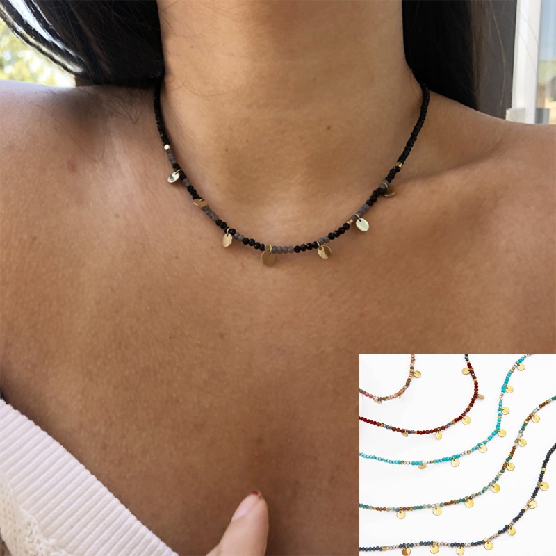 stainless steel circle necklace