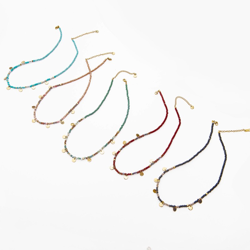 stainless steel circle necklace