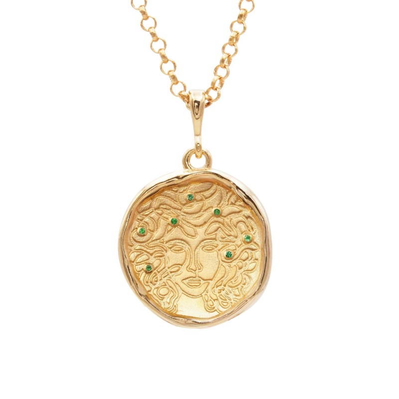 stainless steel Greek goddess necklace