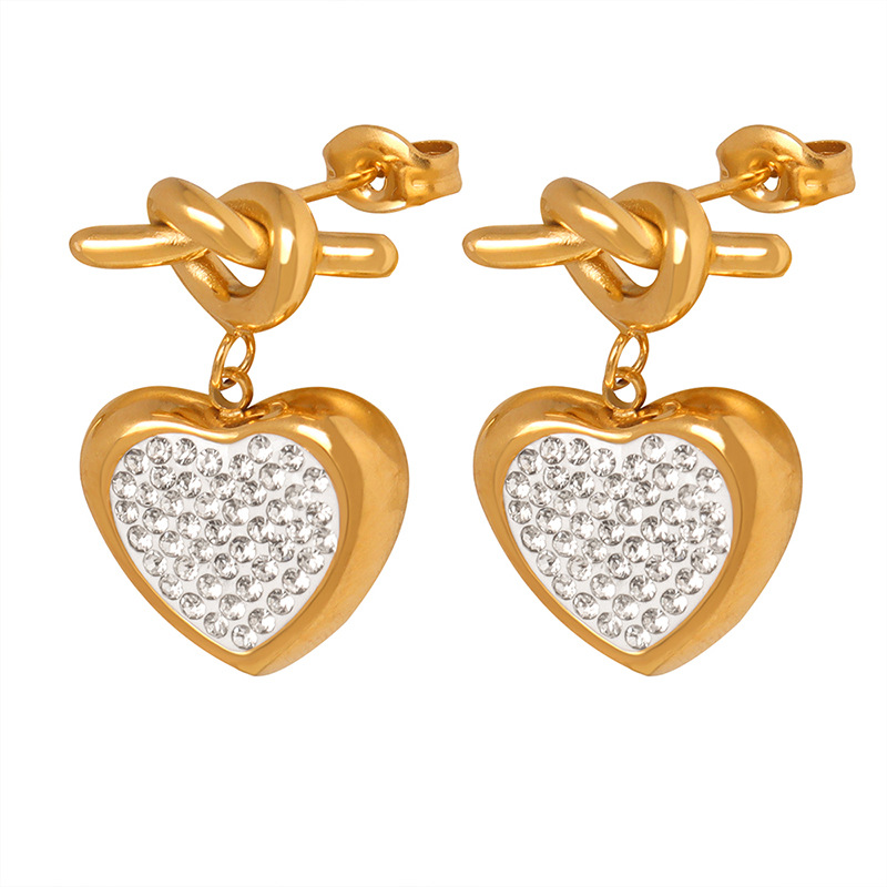 stainless steel heart earrings