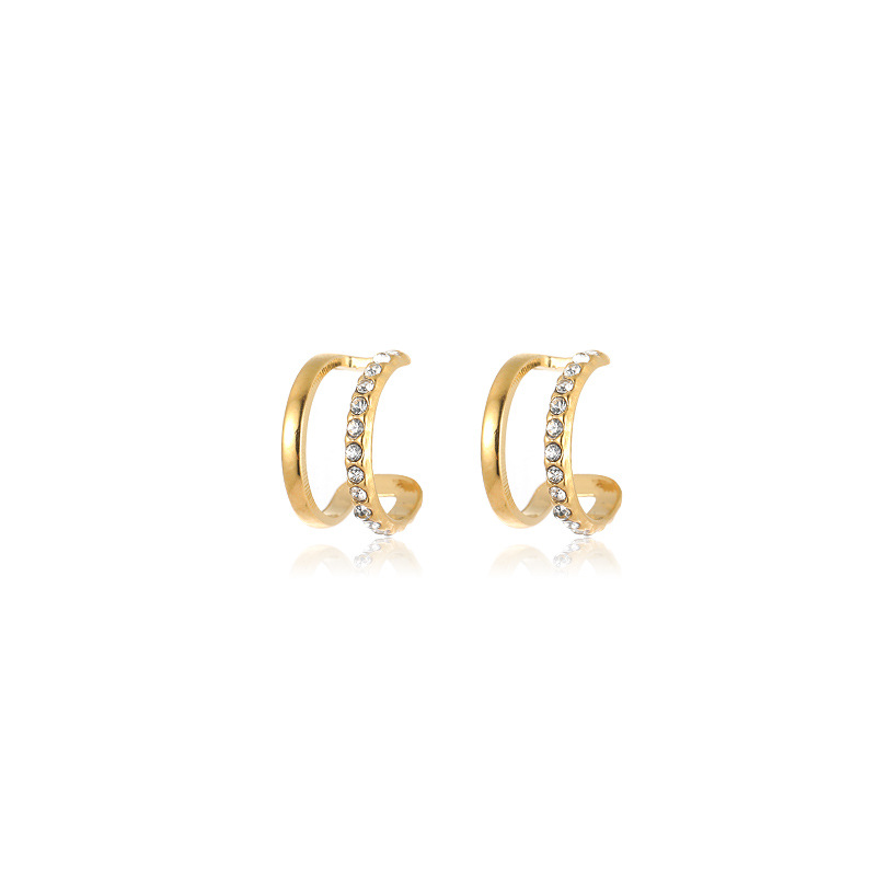 stainless steel C shape earrings