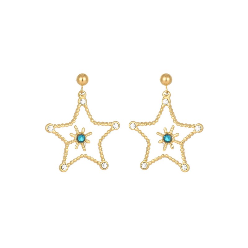 stainless steel five-pointed star earrings