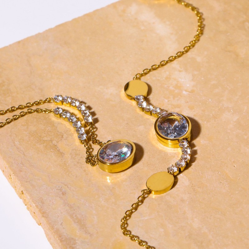 stainless steel necklace bracelet sets