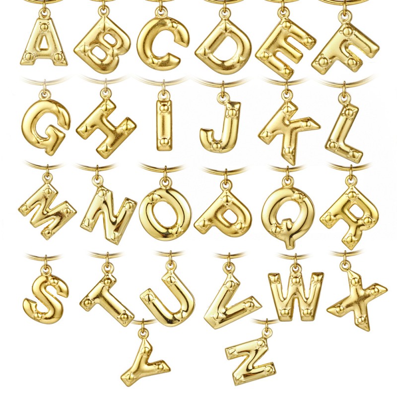 stainless steel letter necklace