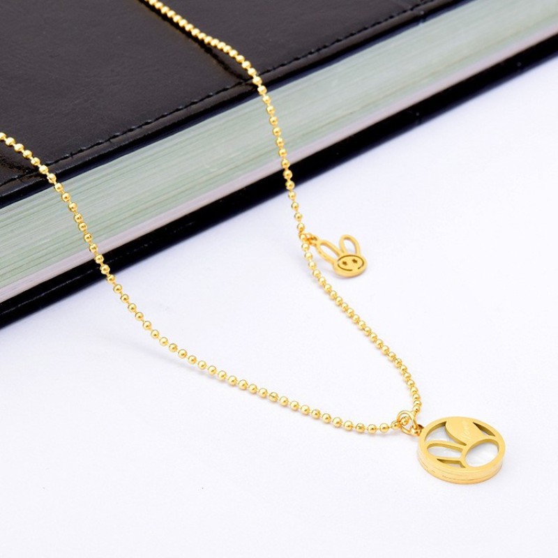 stainless steel animal rabbit necklace