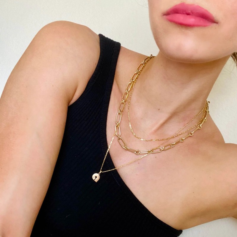 stainless steel letter necklace