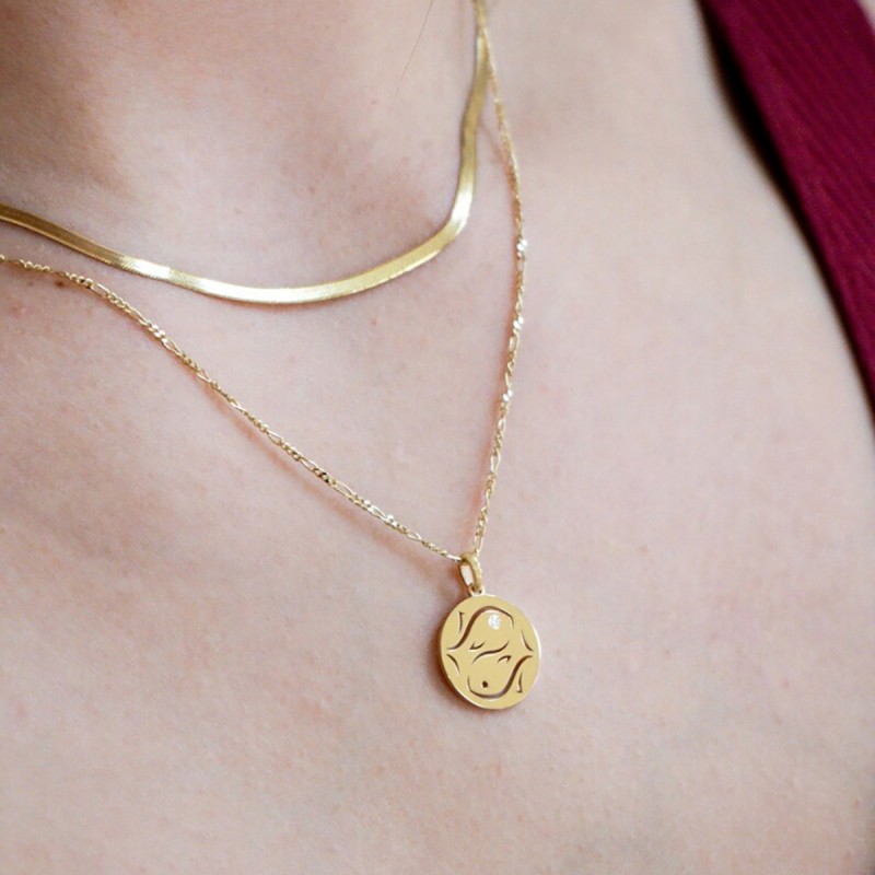 stainless steel  constellations necklace