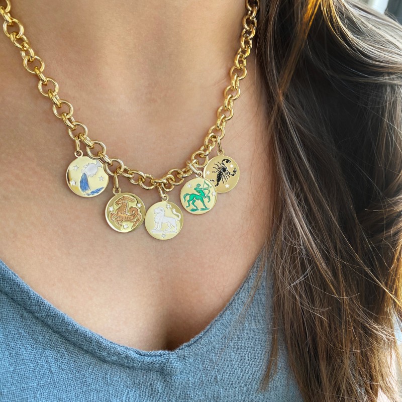 stainless steel  constellations necklace