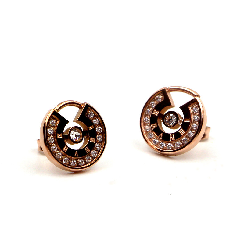 stainless steel circle earrings stud