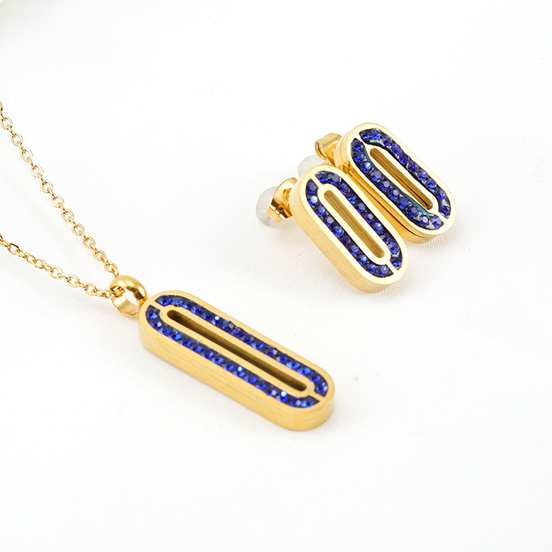 stainless steel earrings necklace sets