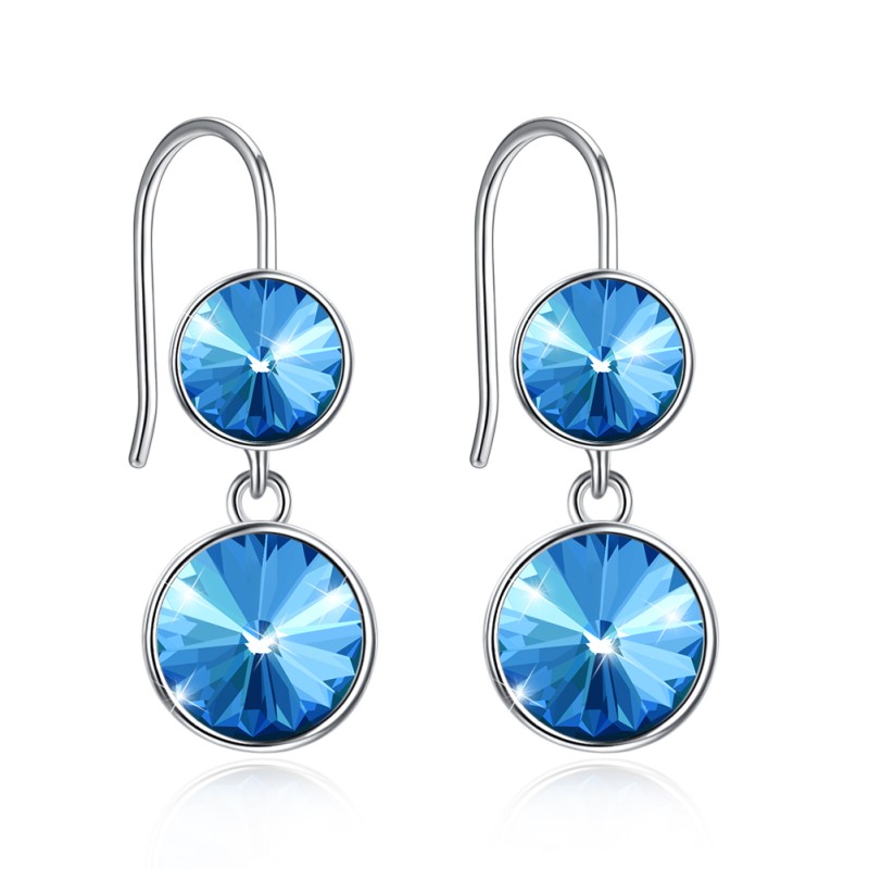 925 silver earrings jewelry with swarovski element