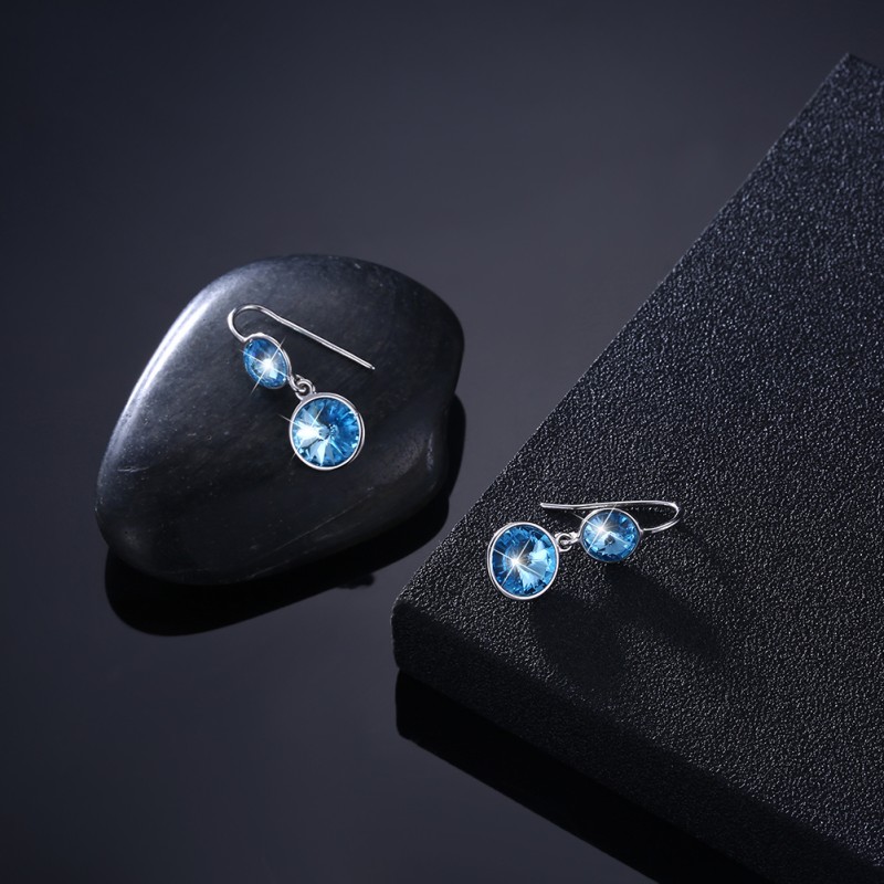 925 silver earrings jewelry with swarovski element
