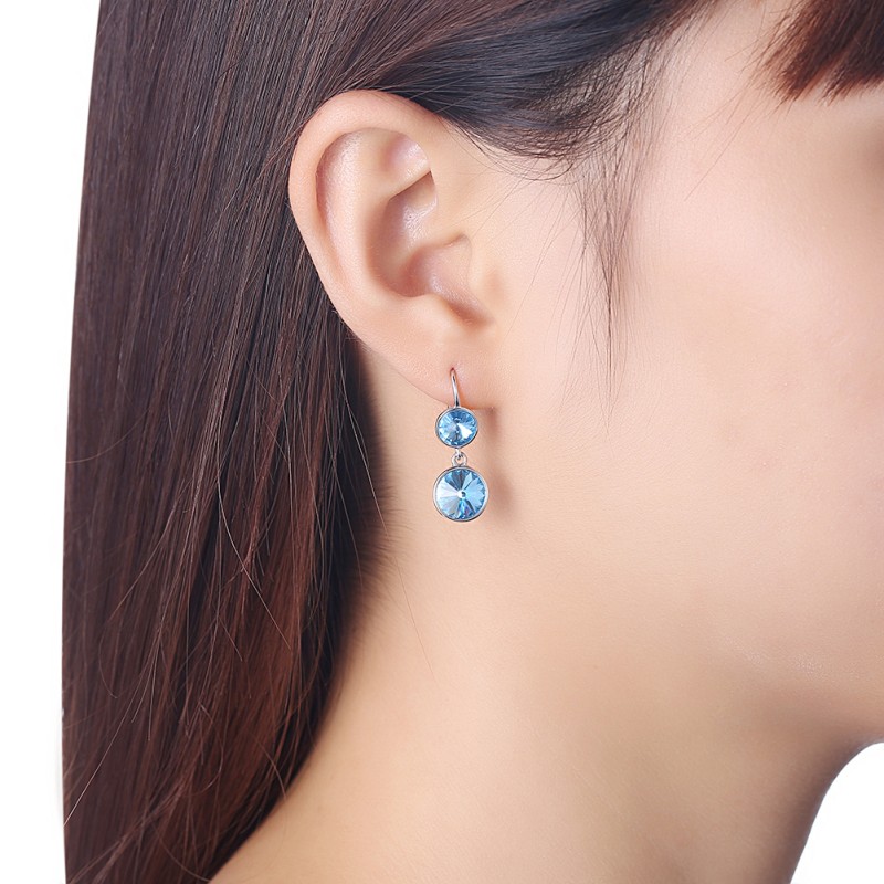 925 silver earrings jewelry with swarovski element