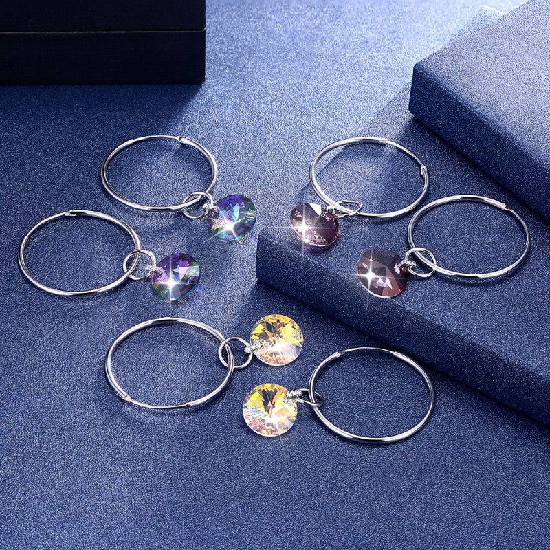 925 silver earrings jewelry with swarovski element
