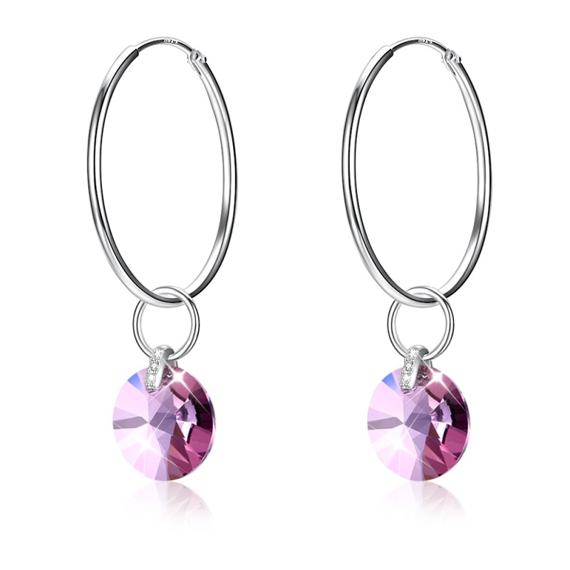 925 silver earrings jewelry with swarovski element