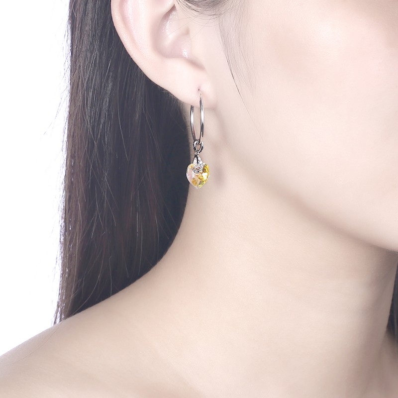 925 silver earrings jewelry with swarovski element