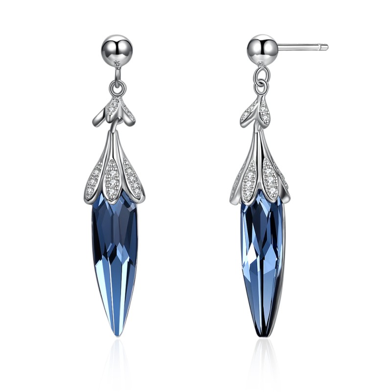 925 silver earrings jewelry with swarovski element