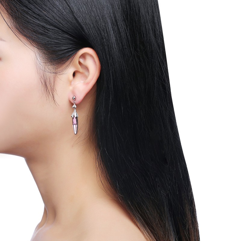 925 silver earrings jewelry with swarovski element