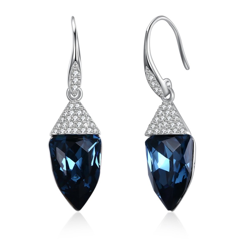 925 silver earrings jewelry with swarovski element