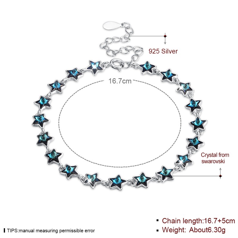 925 silver bracelet with swarovski element