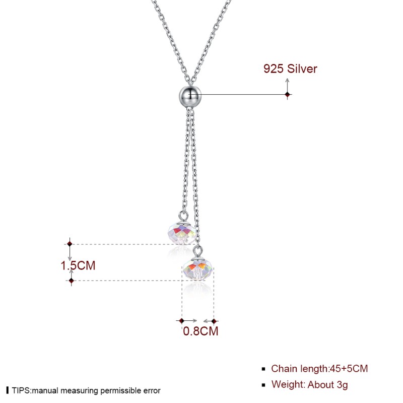 925 SILVER NECKLACE with swarovski element